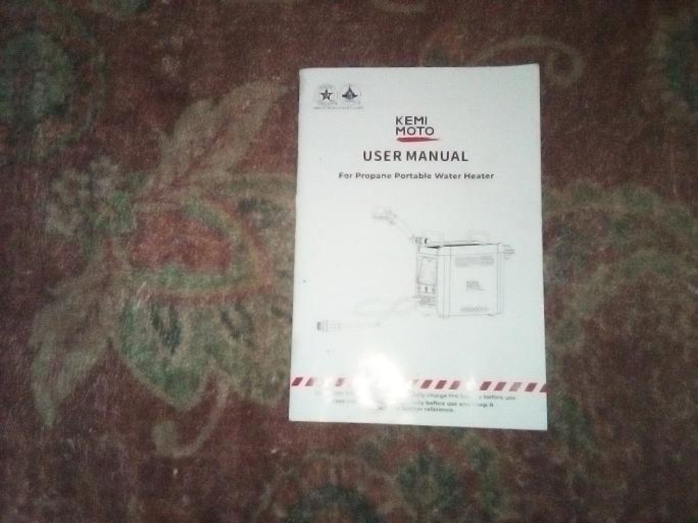 Kemi Moto User Manual For Propane Portable Water Heater